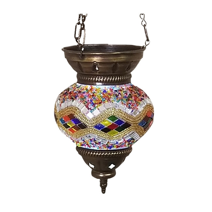 Bloomsbury Market Mosaic Glass Lantern & Reviews Wayfair